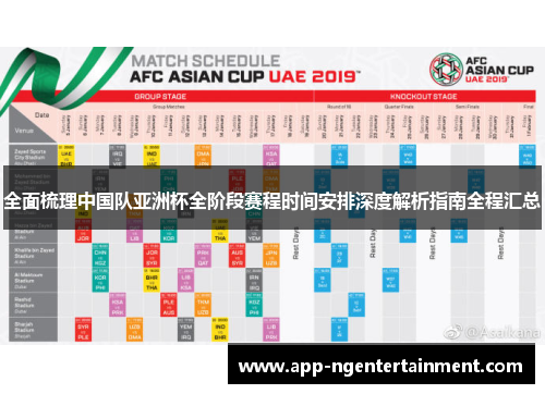 全面梳理中国队亚洲杯全阶段赛程时间安排深度解析指南全程汇总